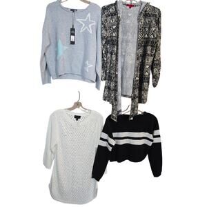 Women's XL 16 18 Sweaters Cardigans Pullovers Vests Wholesale Bulk Lot of 4